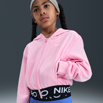Nike Pro Fleece Big Kids' (Girls') Dri-FIT Full-Zip Hoodie. Nike.com